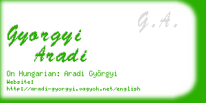gyorgyi aradi business card