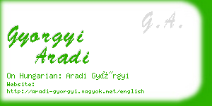 gyorgyi aradi business card